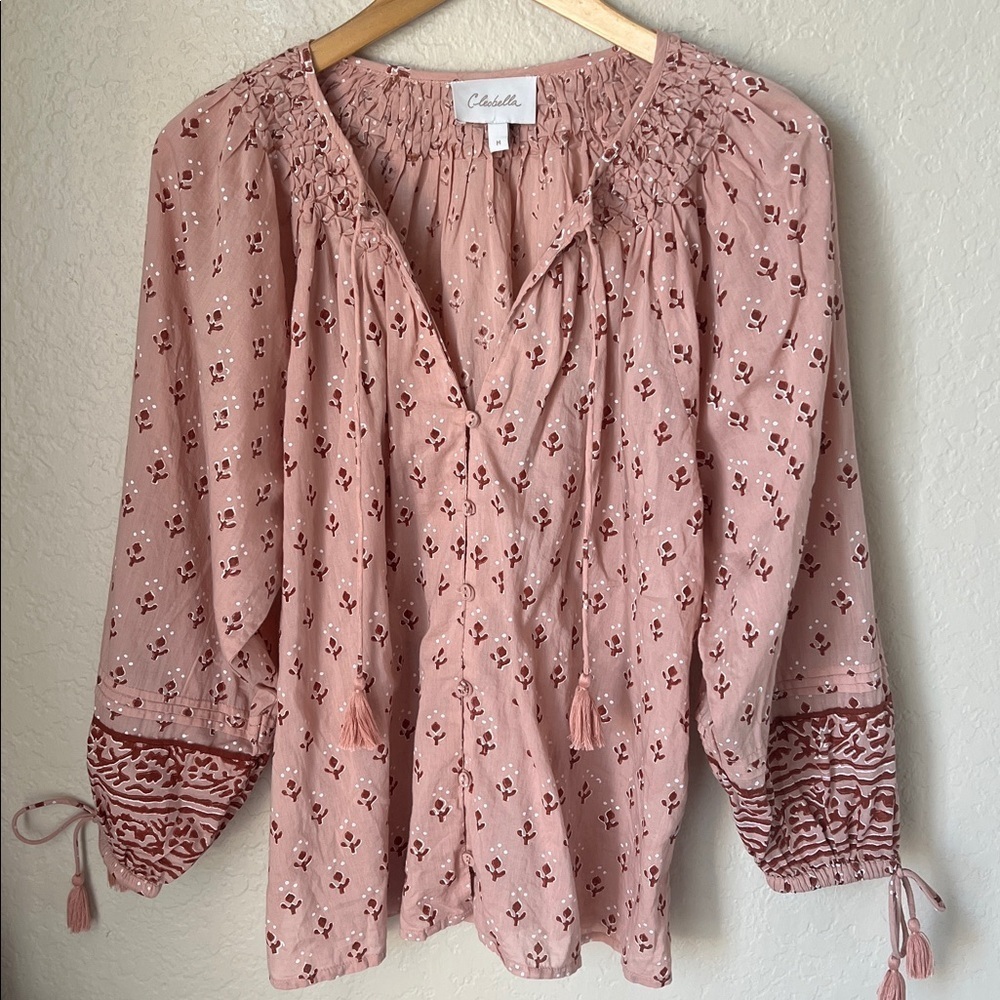 Cleobella mauve rue peasant blouse - Picture 2 of 9